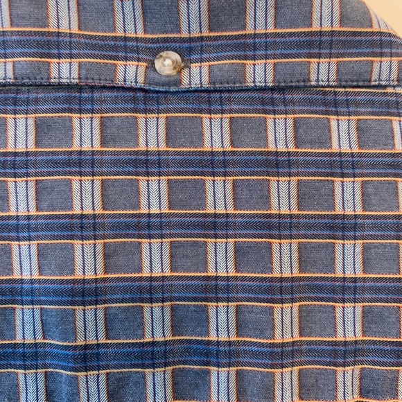 ROAD Blue & Orange Checkered Button Up - Picture 5 of 5